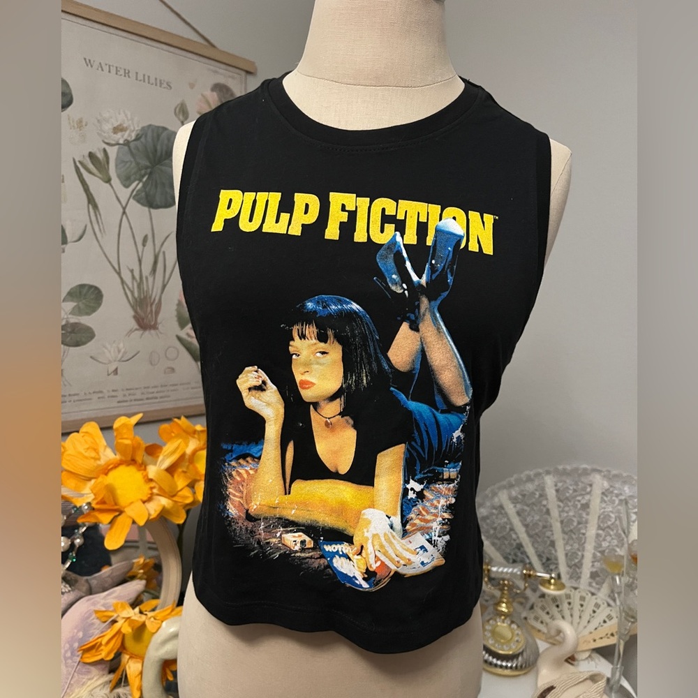Forever 21 Pulp Fiction Graphic Muscle Tank Top Sz S